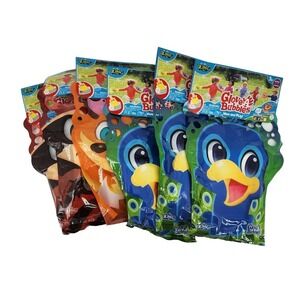 Zing Glove-A-Bubbles Wave and Play Bulk Lot of 6 Animal‎ Bubble Gloves New